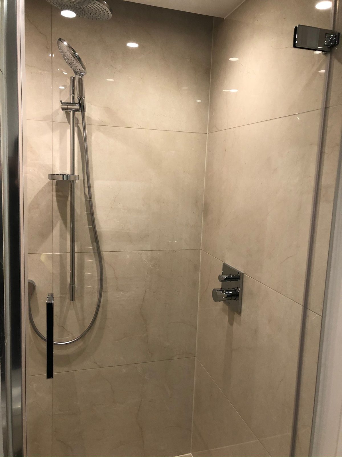 Luxury spa-style shower with thermostatic mixer in Bedford